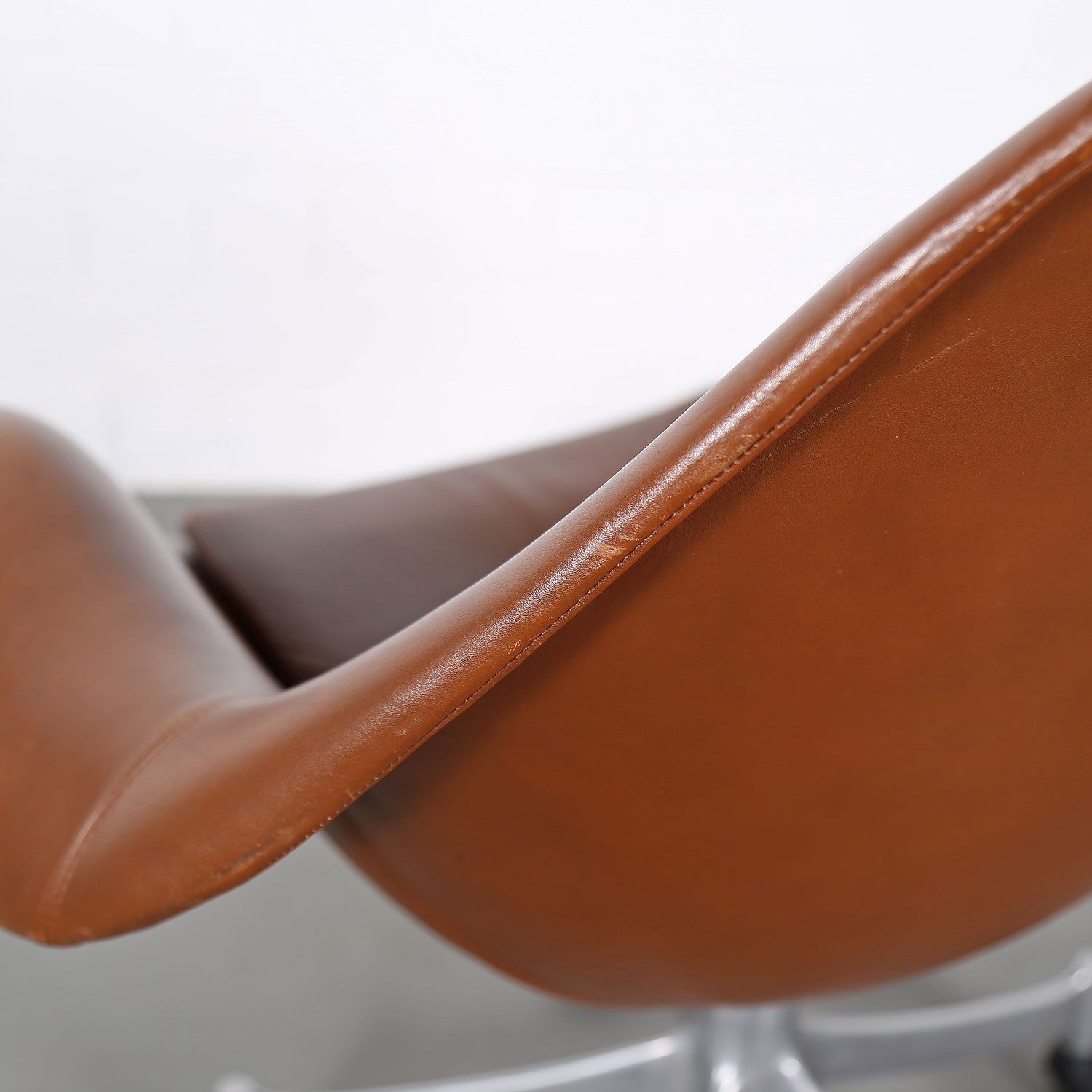 Office Chair Model 932 Jørgen Lund & Ole Larsen for Bo-Ex in Cognac 60s Danish Design rare
