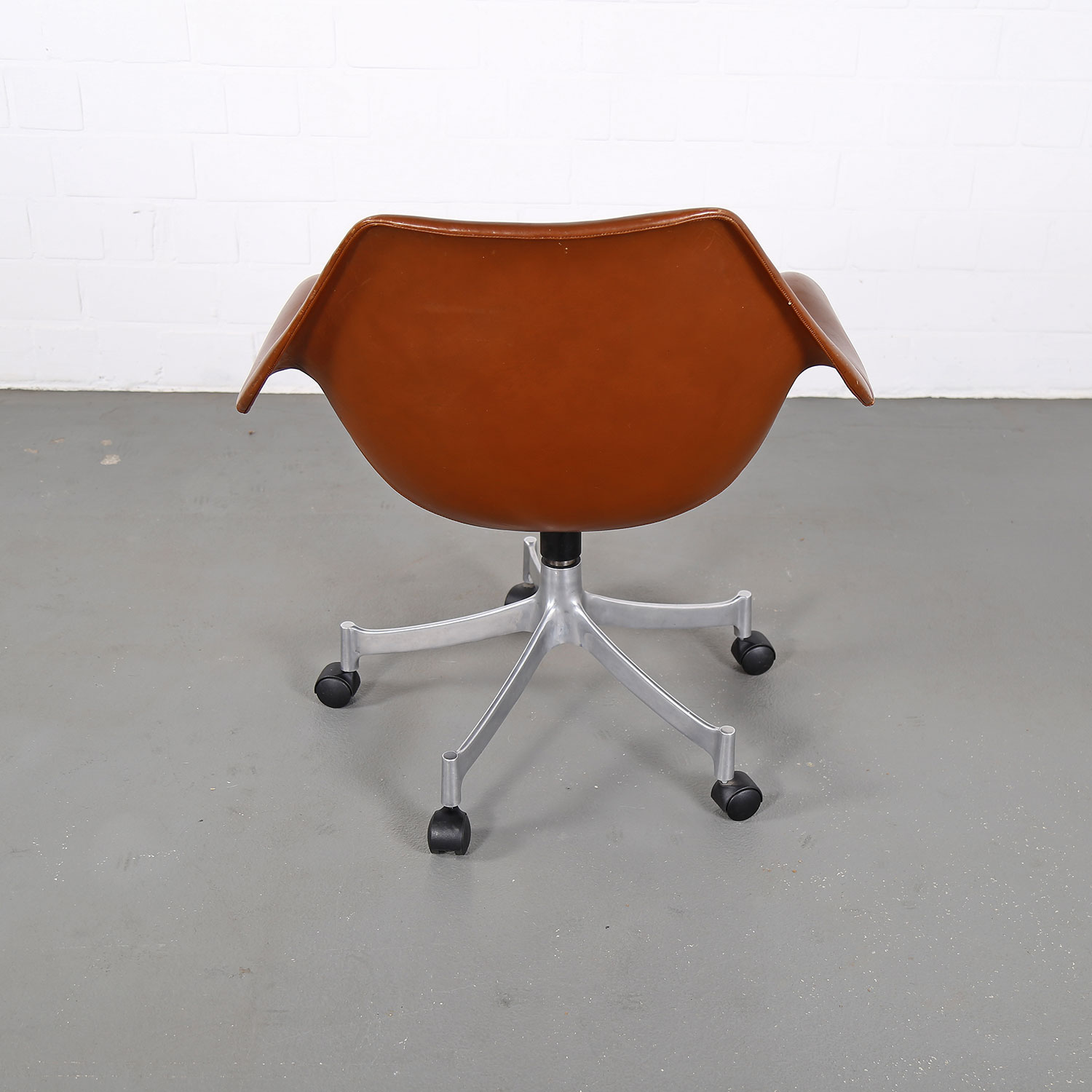 Office Chair Model 932 Jørgen Lund & Ole Larsen for Bo-Ex in Cognac 60s Danish Design rare