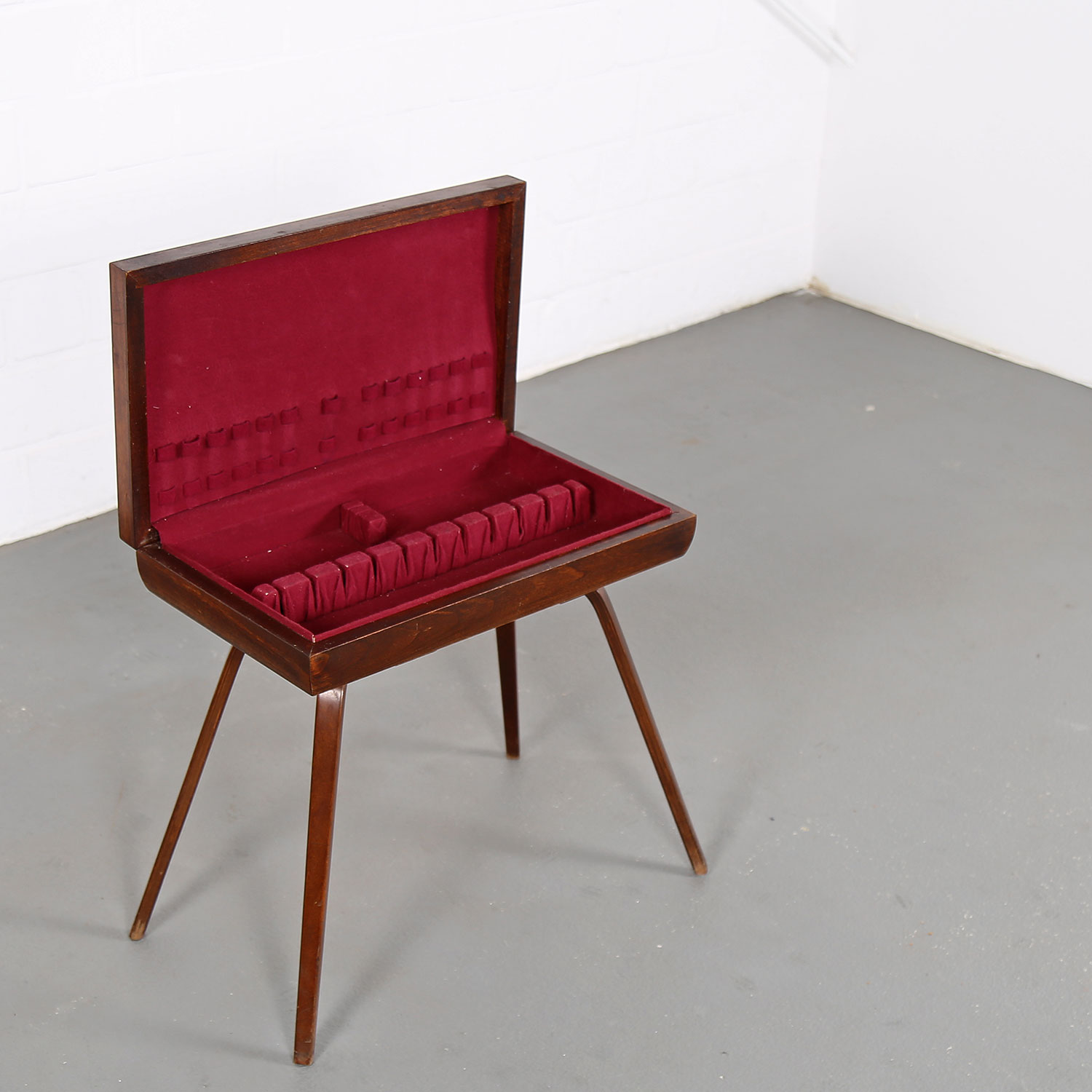 Vintage Rosewood Cutlery Console Canteen Box Alvar AAlto Thonet Rare used retro 50s Design