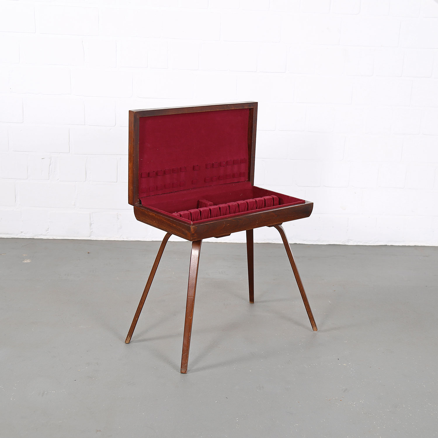 Vintage Rosewood Cutlery Console Canteen Box Alvar AAlto Thonet Rare used retro 50s Design