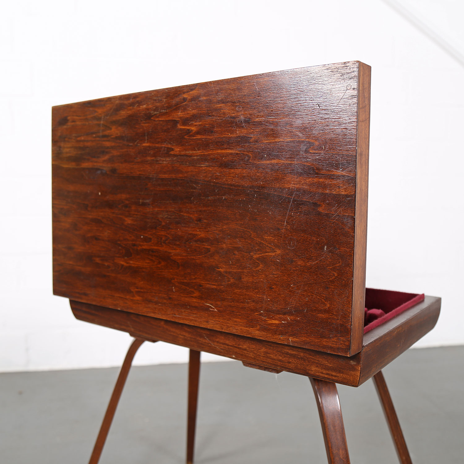 Vintage Rosewood Cutlery Console Canteen Box - Image 19