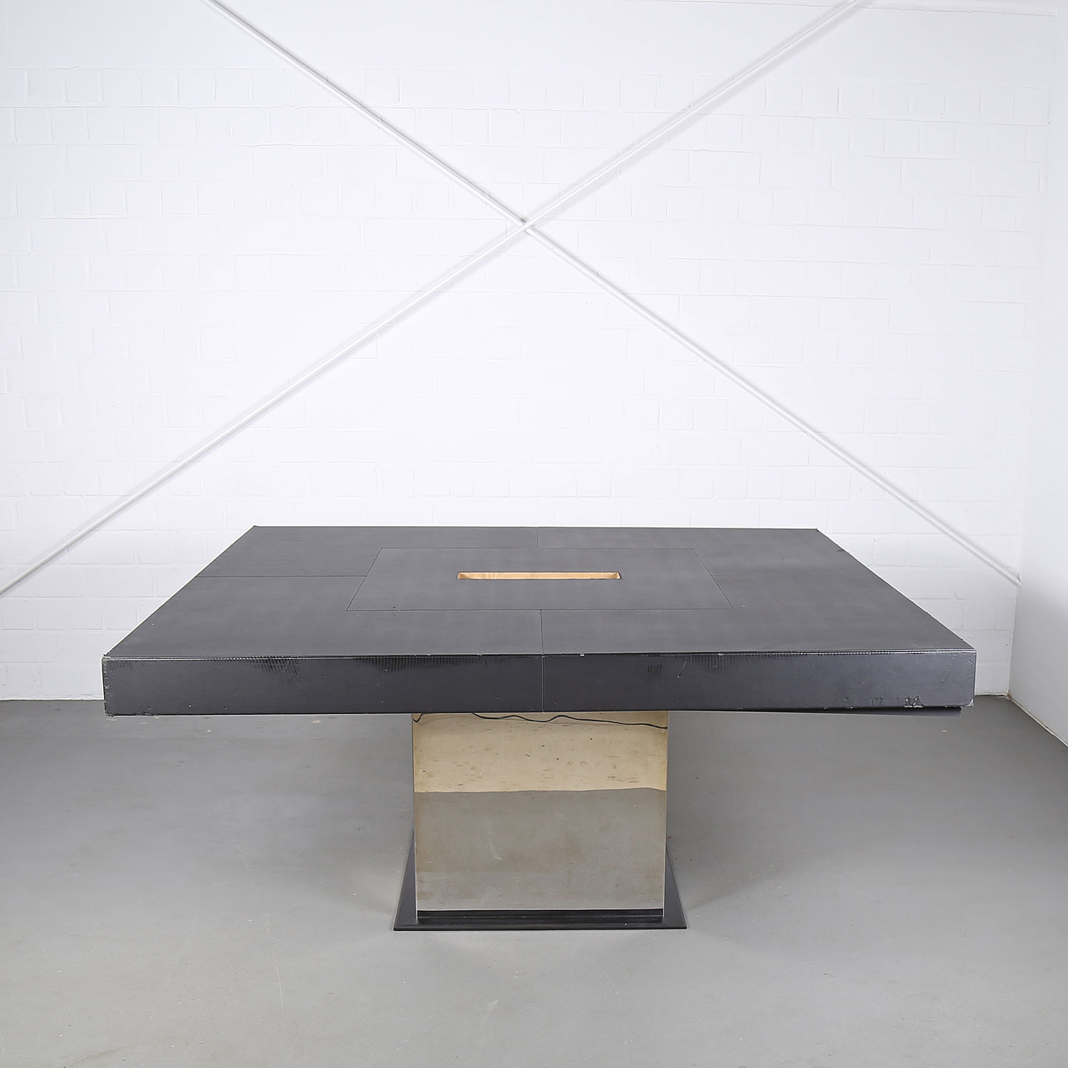 Leather Conference Table C E O Cube Lella Massimo Vignelli For