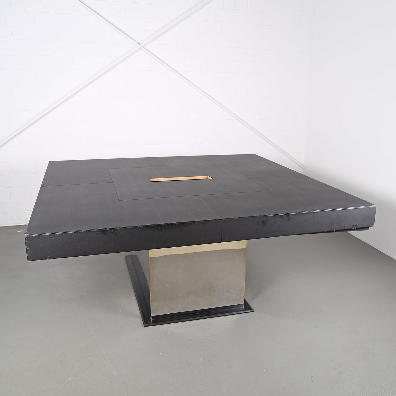 Leather Conference Table C E O Cube Lella Massimo Vignelli For