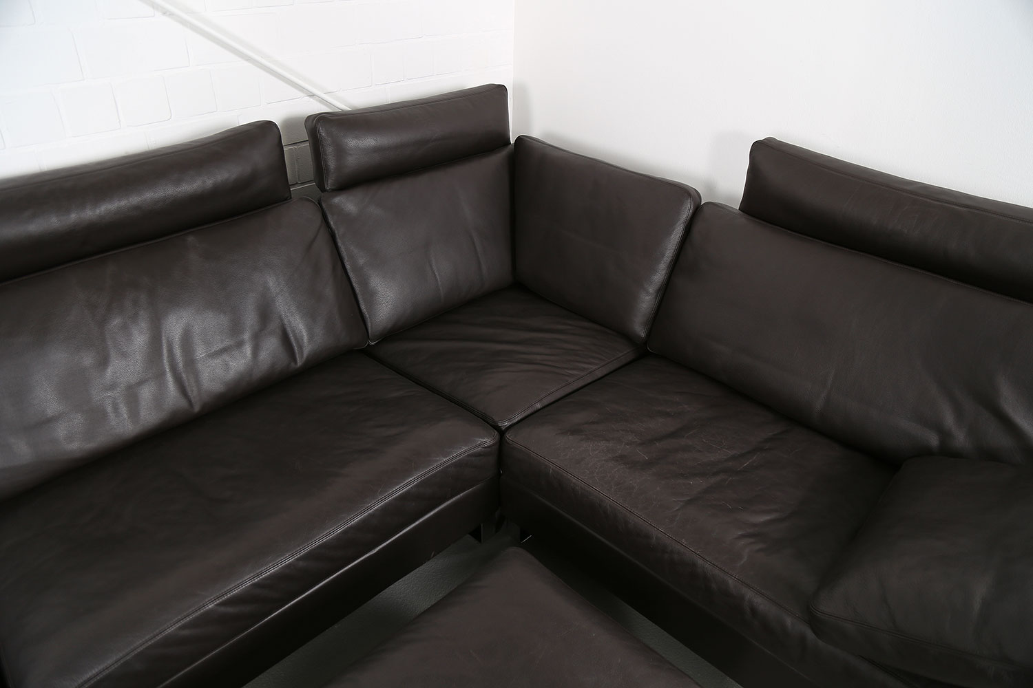 COR Conseta brown Leather Corner Couch Ecksofa Design - Image 6