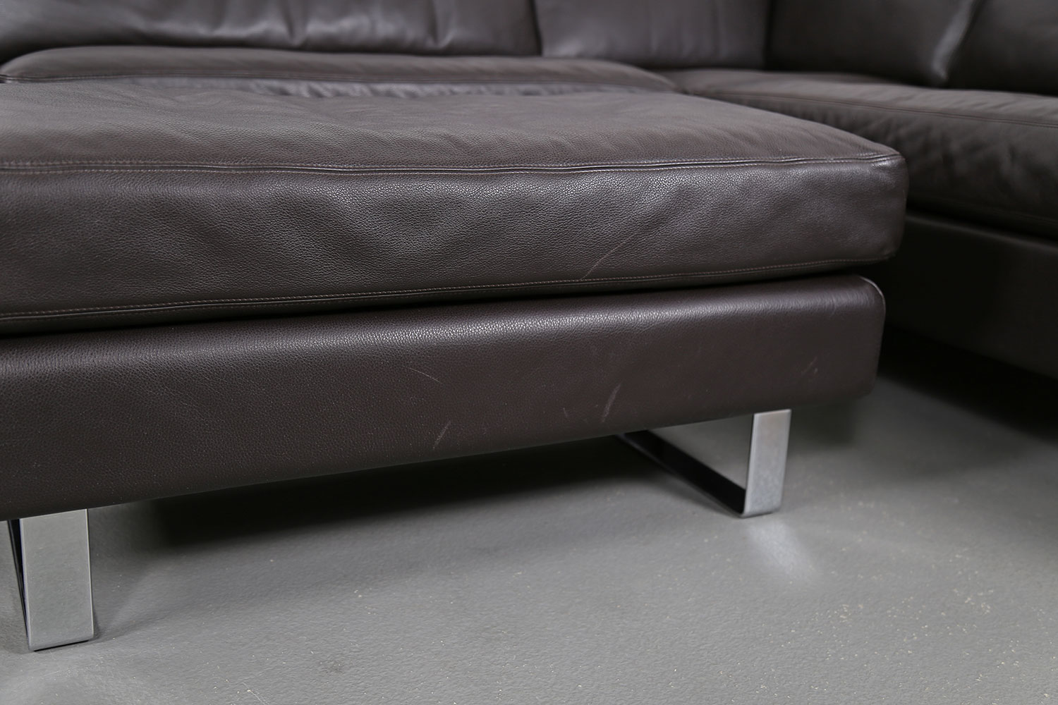 COR Conseta brown Leather Corner Couch Ecksofa Design - Image 7