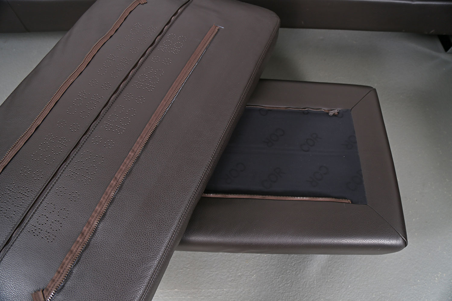 COR Conseta brown Leather Corner Couch Ecksofa Design - Image 8