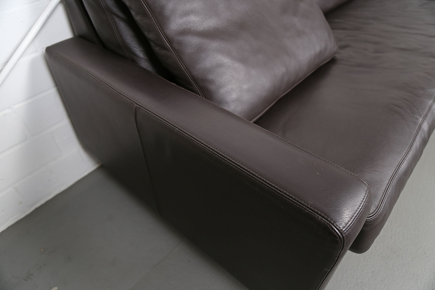 COR Conseta brown Leather Corner Couch Ecksofa Design - Image 10