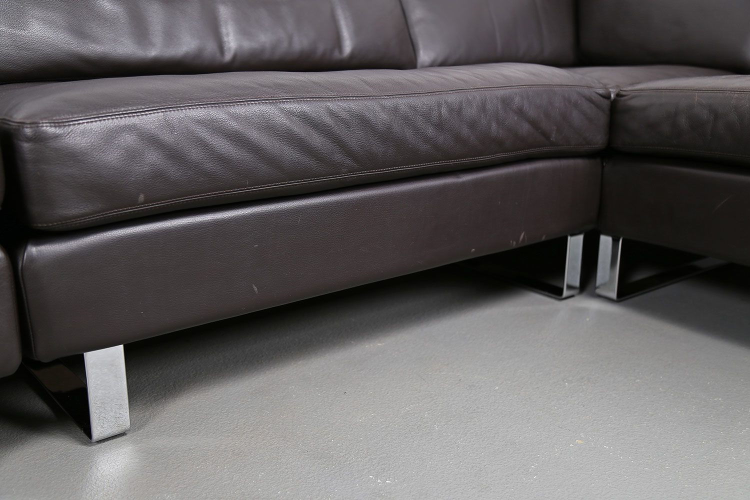 COR Conseta brown Leather Corner Couch Ecksofa Design - Image 12