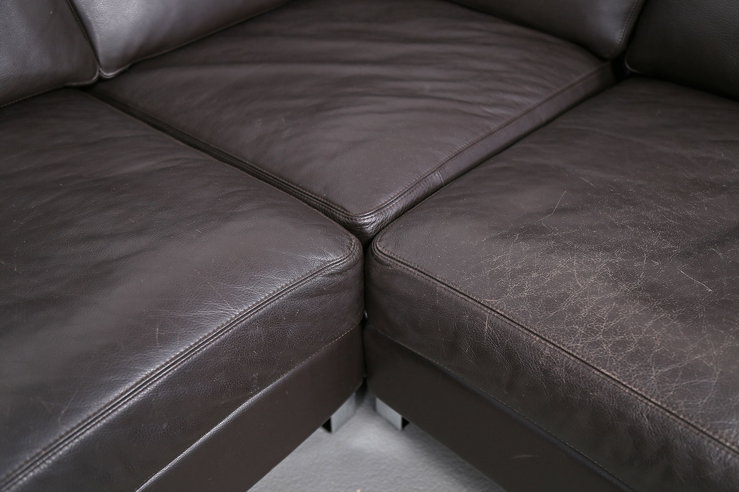 COR Conseta brown Leather Corner Couch Ecksofa Design - Image 13
