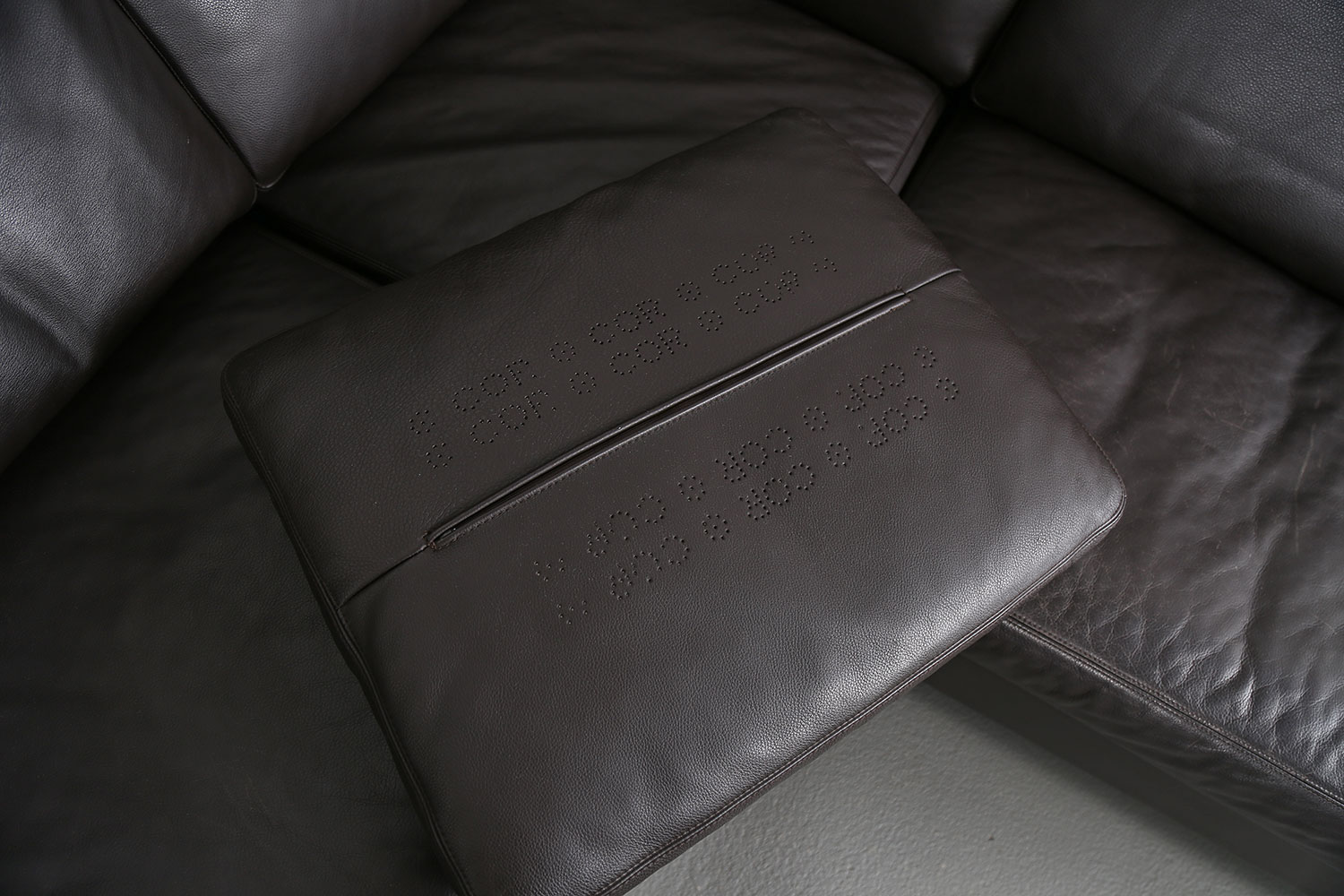 COR Conseta brown Leather Corner Couch Ecksofa Design - Image 17