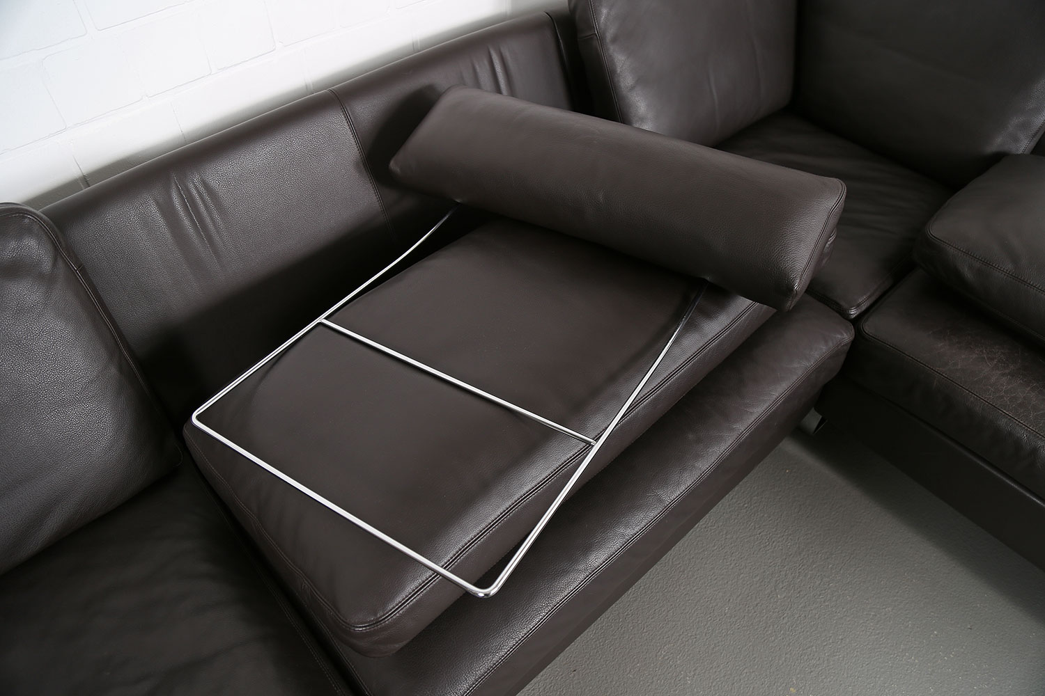 COR Conseta brown Leather Corner Couch Ecksofa Design - Image 19