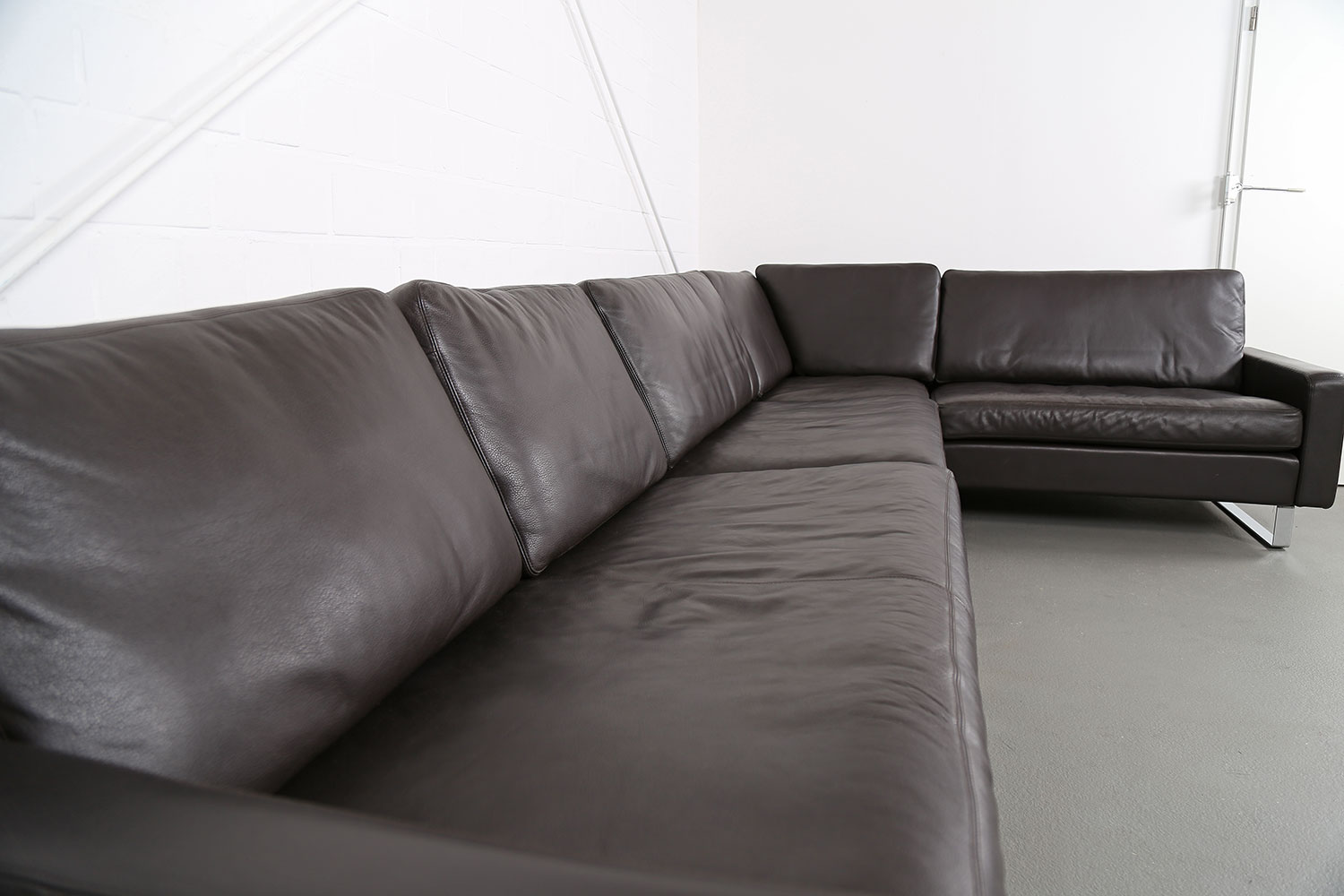 COR Conseta brown Leather Corner Couch Ecksofa Design - Image 21