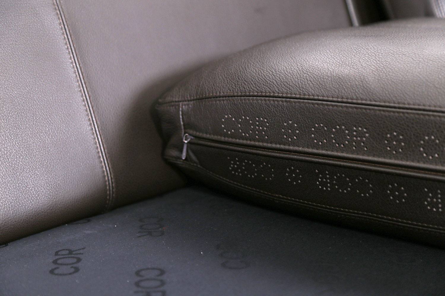 COR Conseta brown Leather Corner Couch Ecksofa Design - Image 24