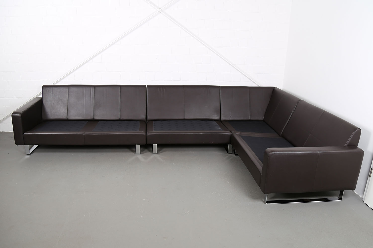 COR Conseta brown Leather Corner Couch Ecksofa Design - Image 25