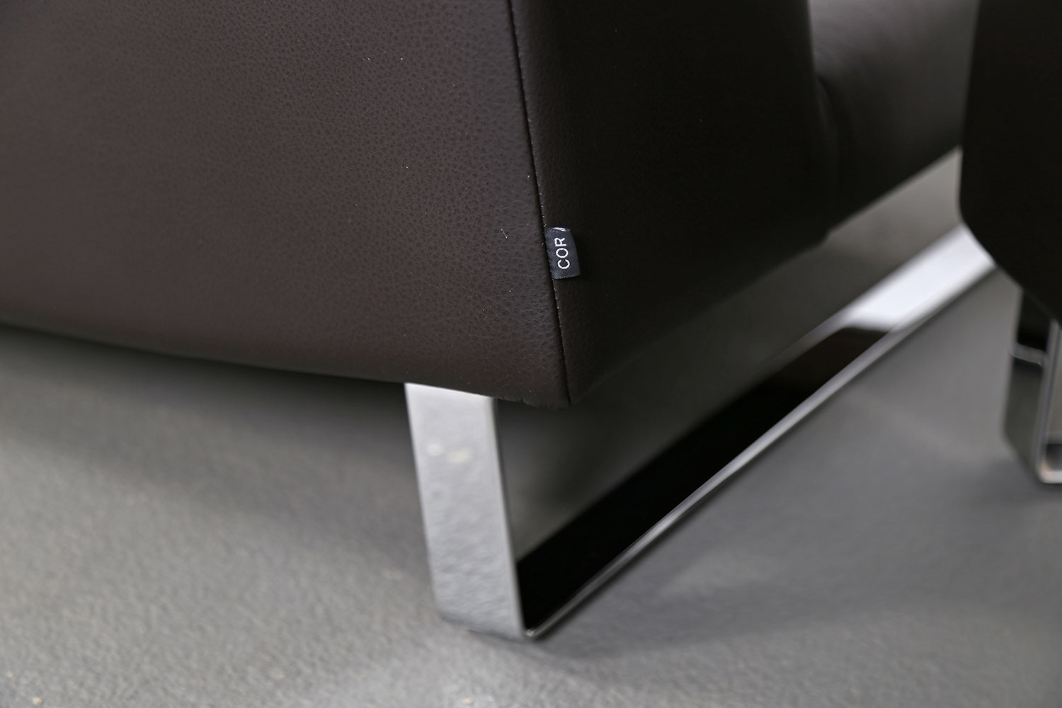 COR Conseta brown Leather Corner Couch Ecksofa Design - Image 27