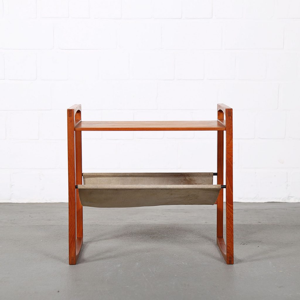 Sika Racks Danish Design Side Table Teak Magazine Rack by Kai Kristiansen for Sika ...