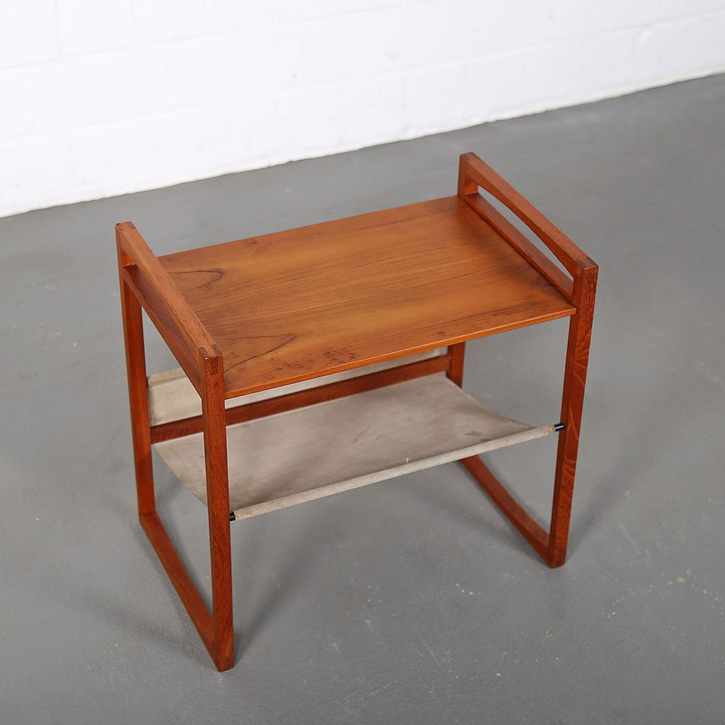 Sika Racks Danish Design Side Table Teak Magazine Rack by Kai Kristiansen for Sika ...
