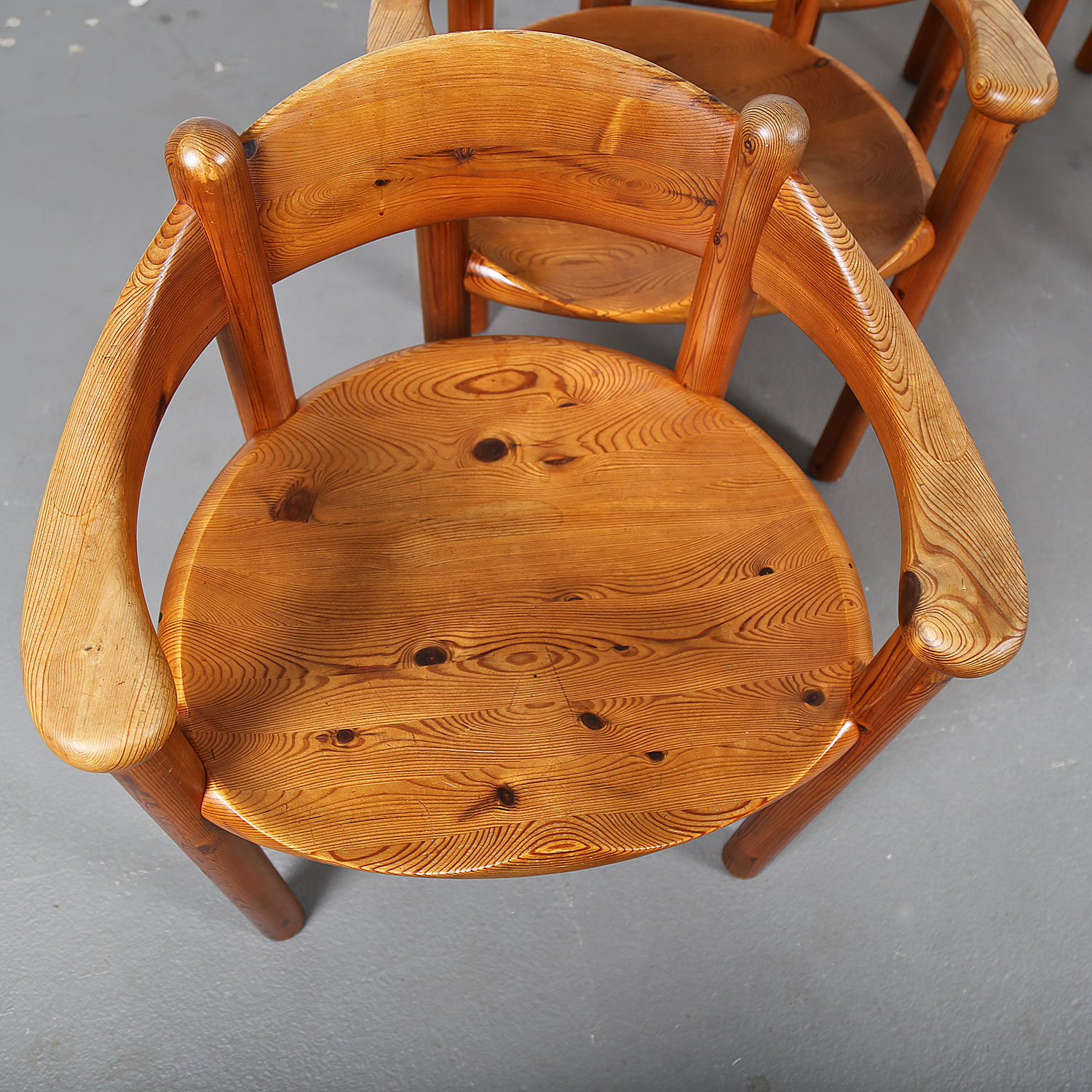 Mid-Century_Modern_Set_Pine_Danish_Chairs_Rainer_Daumiller_1970s_Kiefer_Design