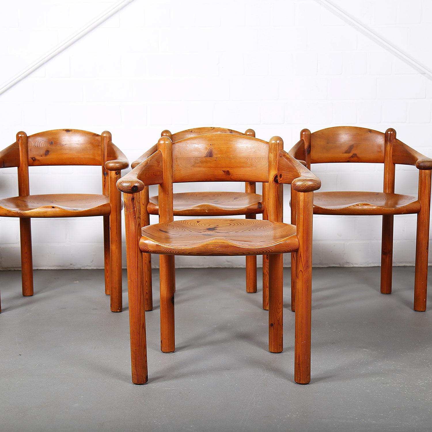 Mid-Century_Modern_Set_Pine_Danish_Chairs_Rainer_Daumiller_1970s_Kiefer_Design