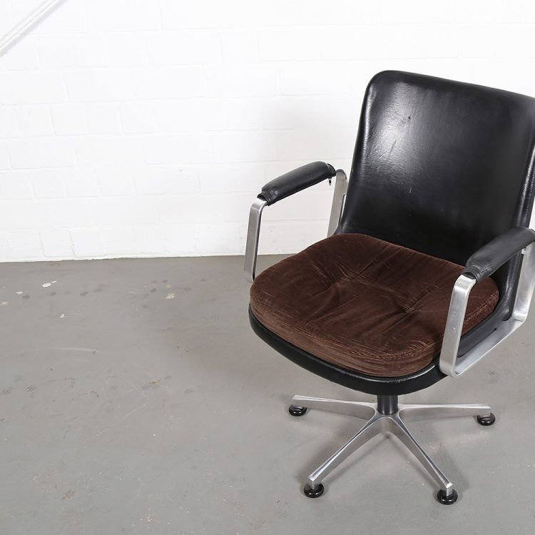 Fröscher Leather Office Chair Ib Kofod-Larsen (attr.) Elizabeth Danish Design