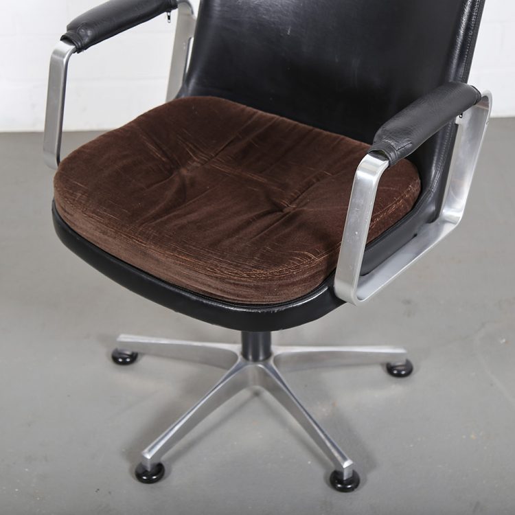 Fröscher Leather Office Chair Ib Kofod-Larsen (attr.) Elizabeth Danish Design
