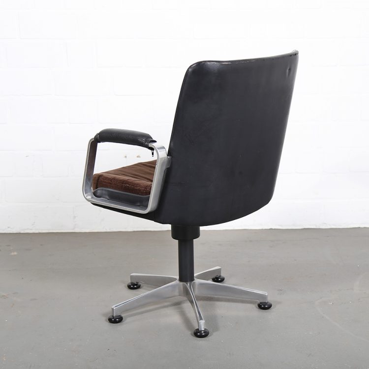 Fröscher Leather Office Chair Ib Kofod-Larsen (attr.) Elizabeth Danish Design