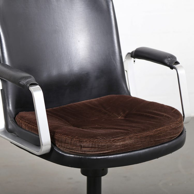 Fröscher Leather Office Chair Ib Kofod-Larsen (attr.) Elizabeth Danish Design