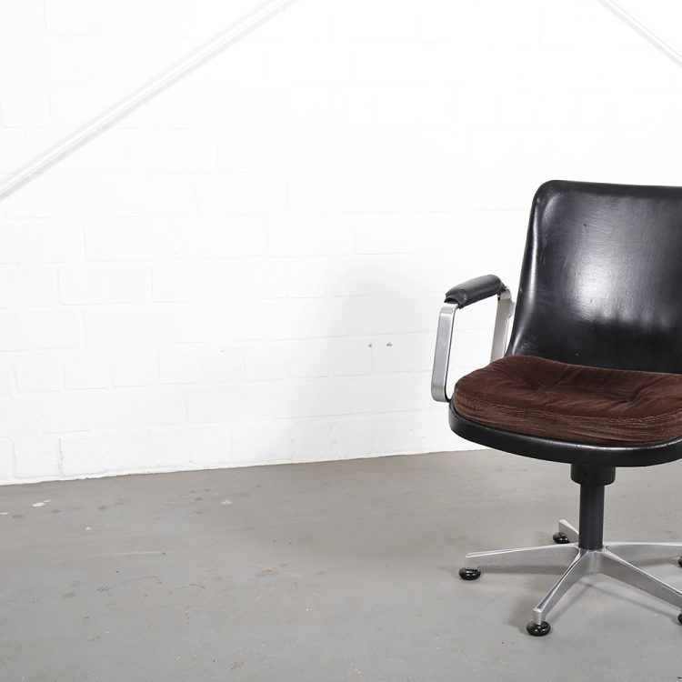 Fröscher Leather Office Chair Ib Kofod-Larsen (attr.) Elizabeth Danish Design