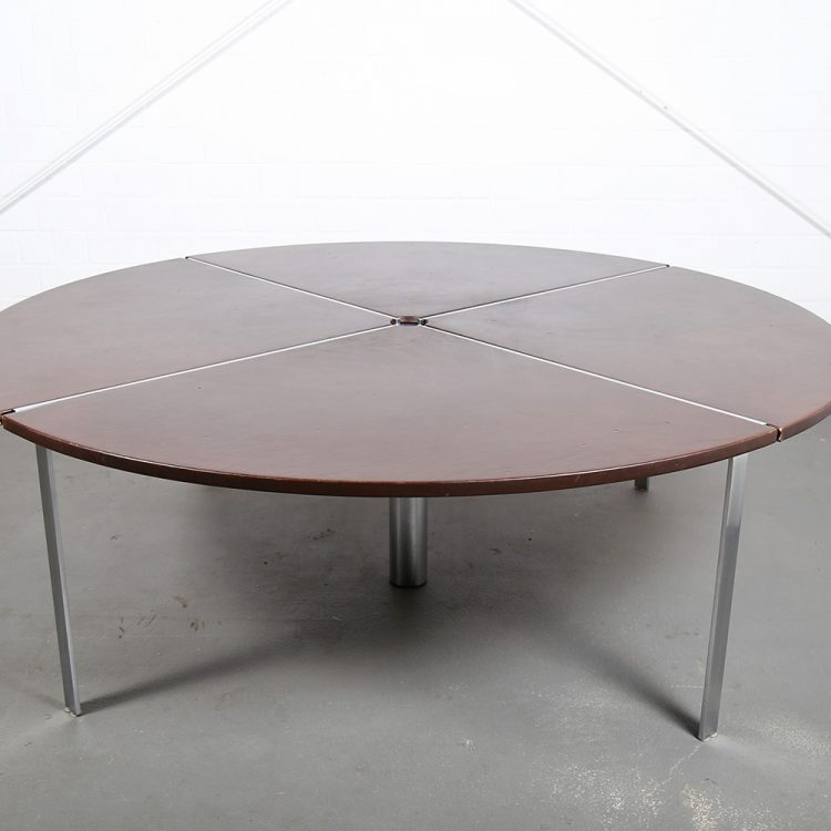 Conference/Dining Table Preben Fabricius & Jørgen Kastholm for Kill International Leather Top