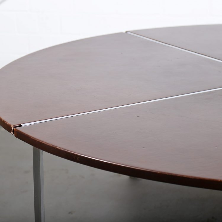 Conference/Dining Table Preben Fabricius & Jørgen Kastholm for Kill International Leather Top
