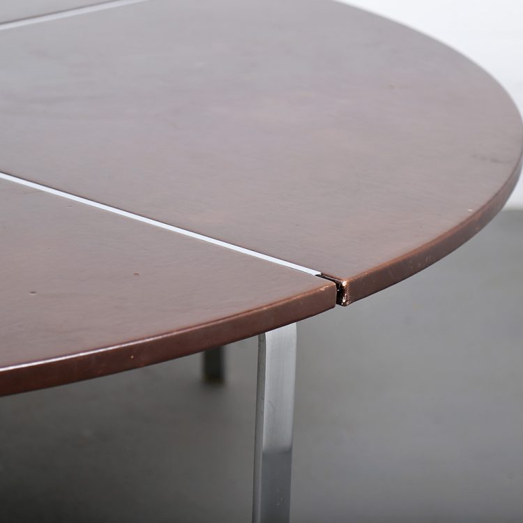 Conference/Dining Table Preben Fabricius & Jørgen Kastholm for Kill International Leather Top