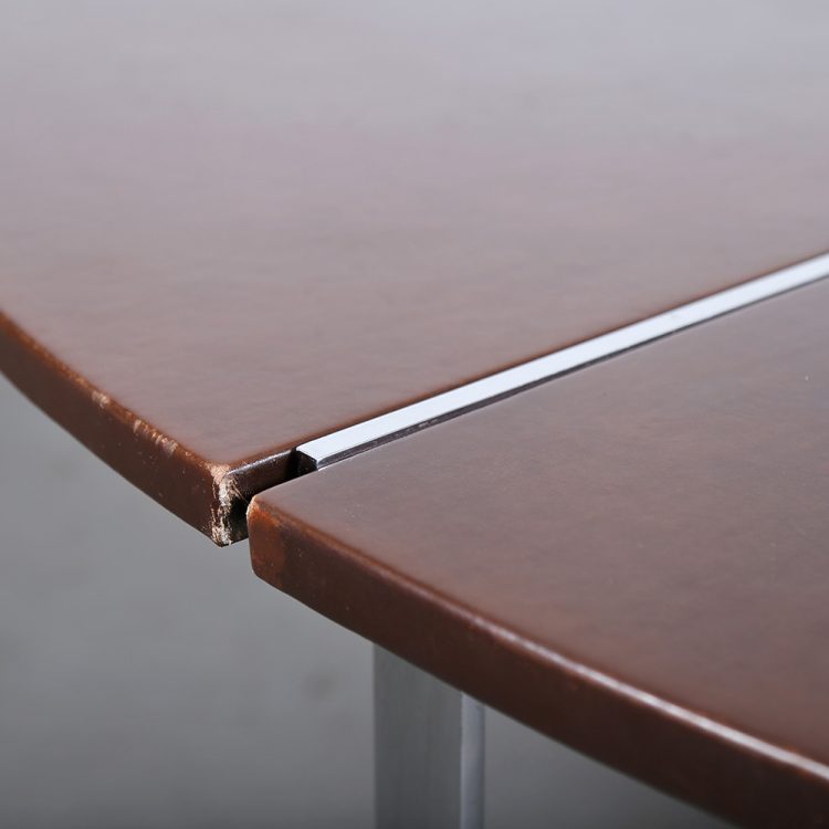 Conference/Dining Table Preben Fabricius & Jørgen Kastholm for Kill International Leather Top