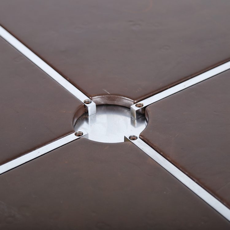 Conference/Dining Table Preben Fabricius & Jørgen Kastholm for Kill International Leather Top