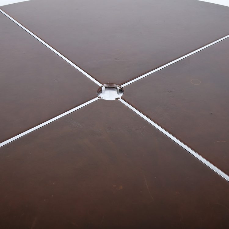 Conference/Dining Table Preben Fabricius & Jørgen Kastholm for Kill International Leather Top