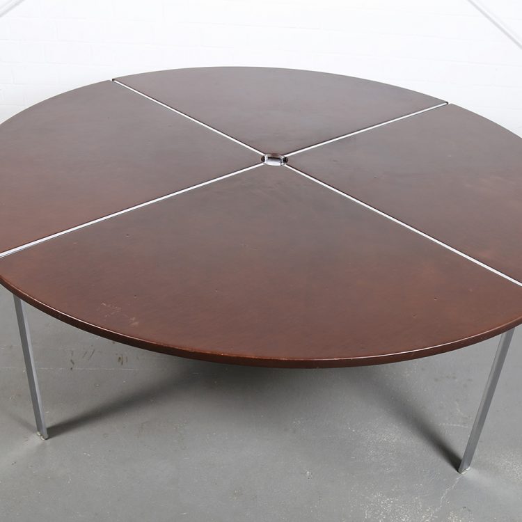 Conference/Dining Table Preben Fabricius & Jørgen Kastholm for Kill International Leather Top