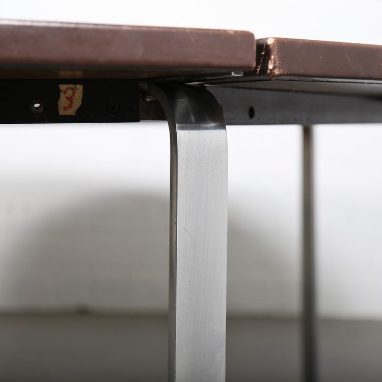 Conference/Dining Table Preben Fabricius & Jørgen Kastholm for Kill International Leather Top