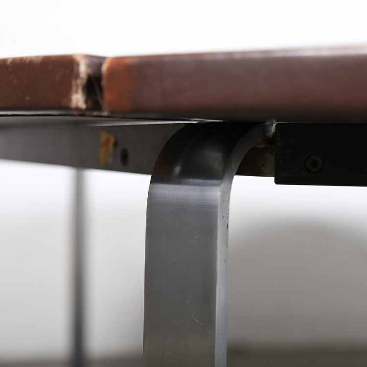 Conference/Dining Table Preben Fabricius & Jørgen Kastholm for Kill International Leather Top