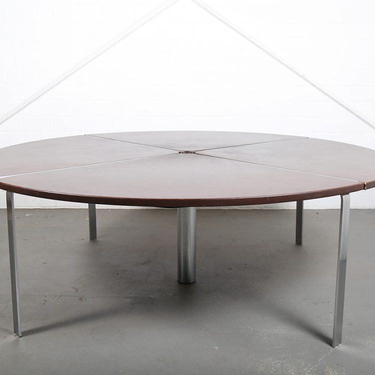 Conference/Dining Table Preben Fabricius & Jørgen Kastholm for Kill International Leather Top