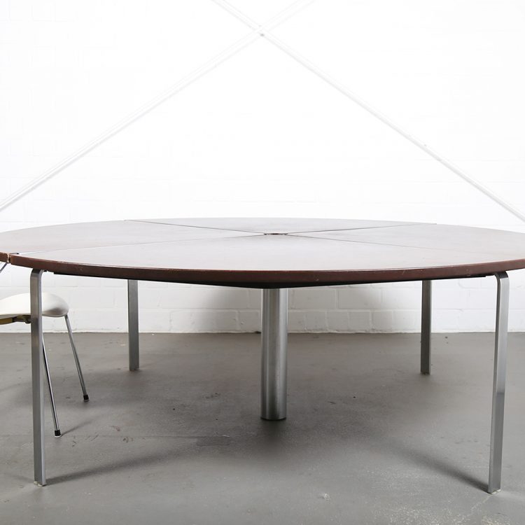 Conference/Dining Table Preben Fabricius & Jørgen Kastholm for Kill International Leather Top