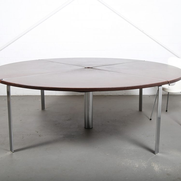 Conference/Dining Table Preben Fabricius & Jørgen Kastholm for Kill International Leather Top