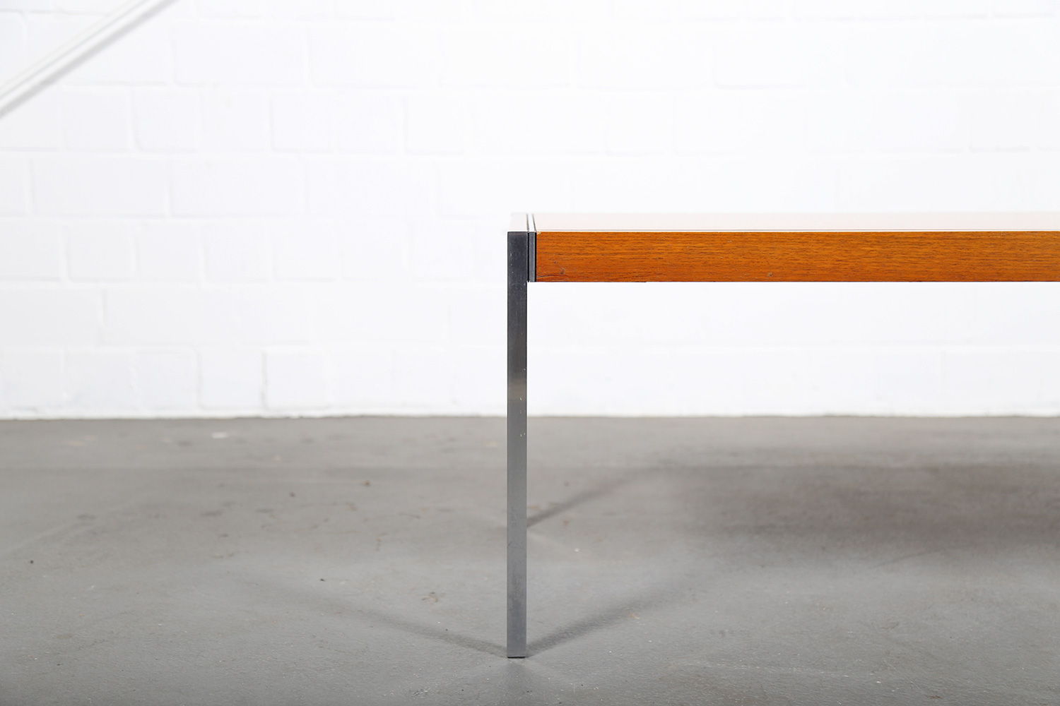 Richard Schultz Knoll International Coffee Table Mod 455-2 Teak Chrome 60s Design