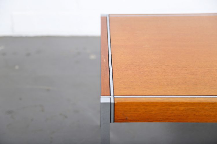 Richard Schultz Knoll International Coffee Table Mod 455-2 Teak Chrome 60s Design
