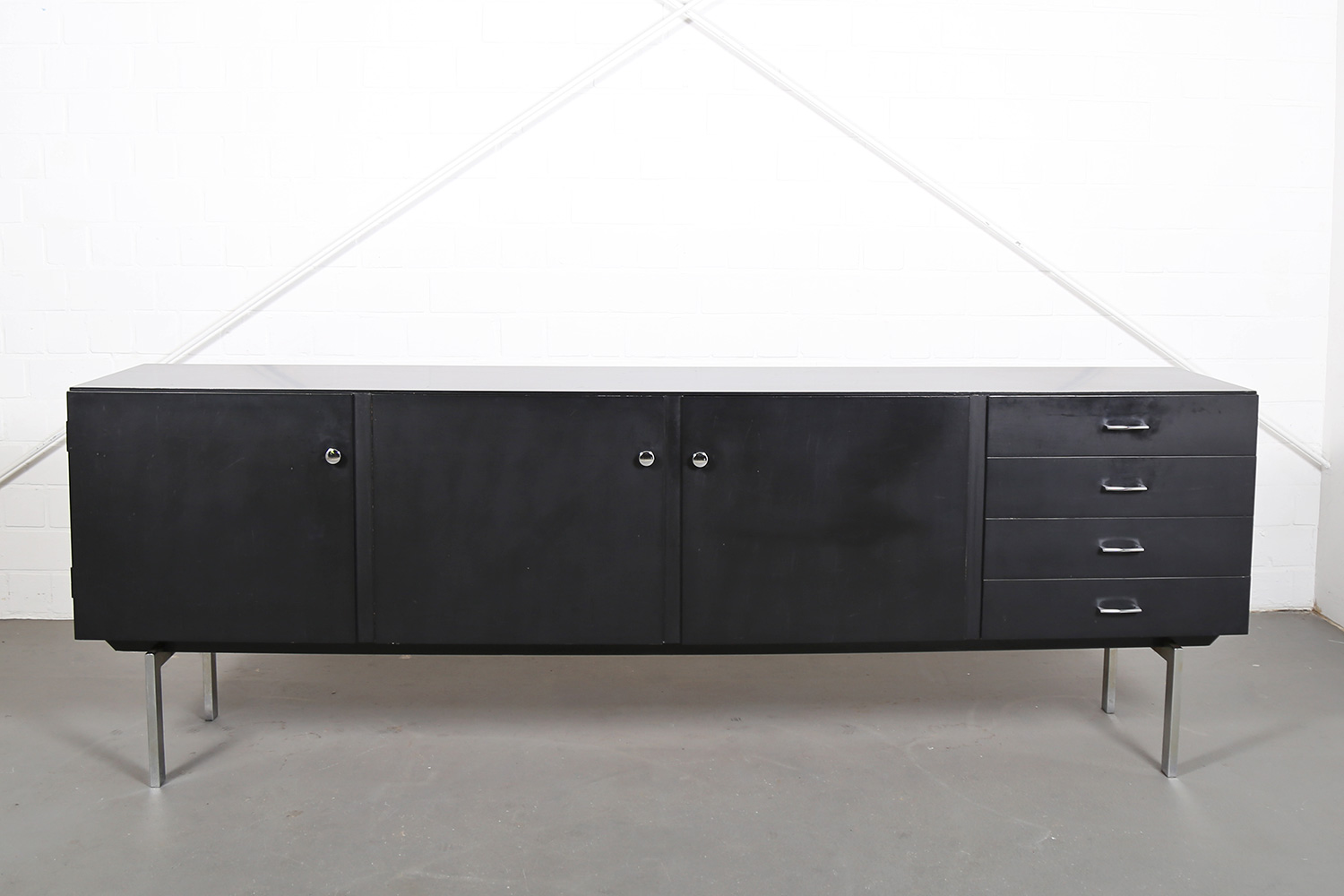 Sideboard Credenza 60s Vintage Design black Behr Alfred Hendrickx Belform