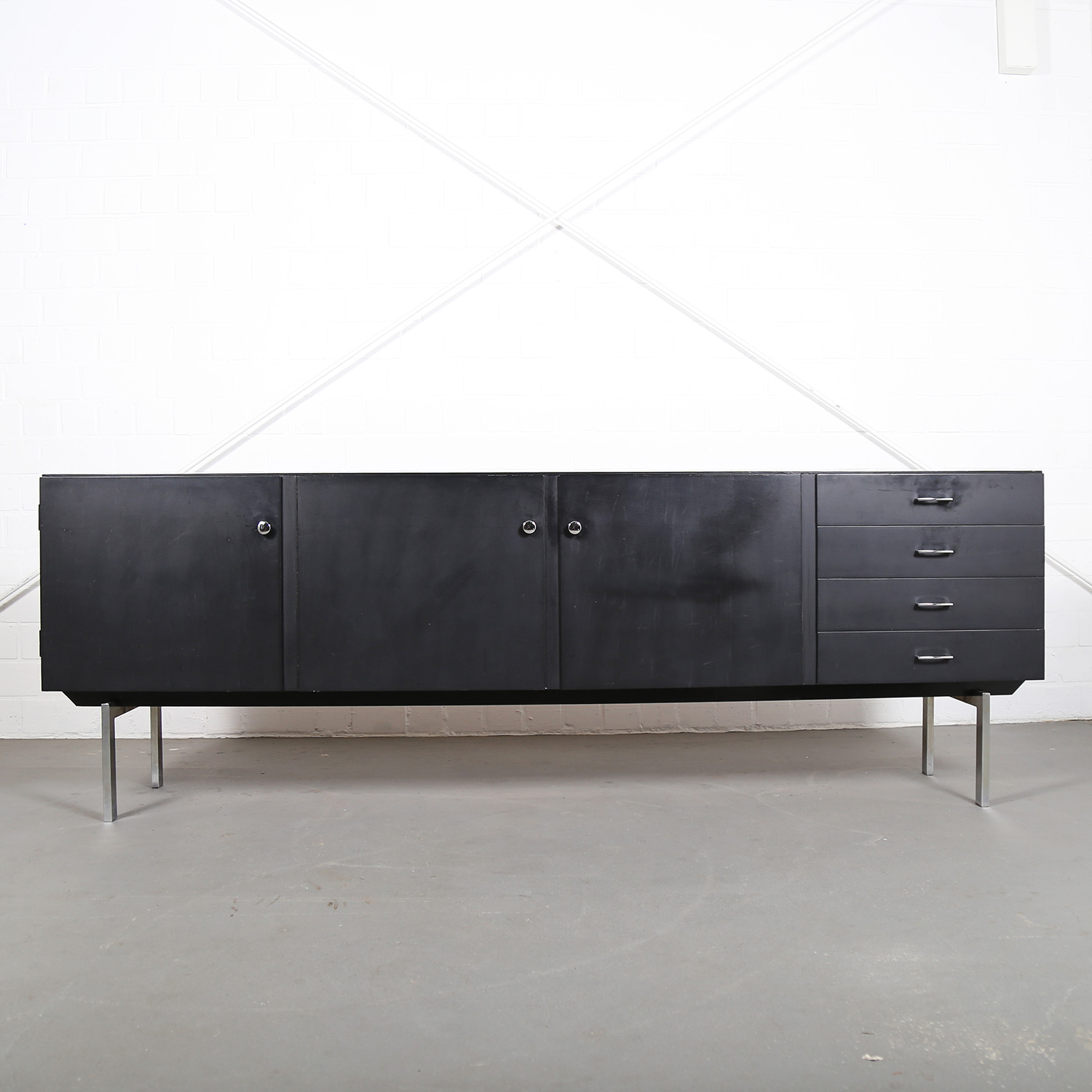 Sideboard Credenza 60s Vintage Design black Behr Alfred Hendrickx Belform