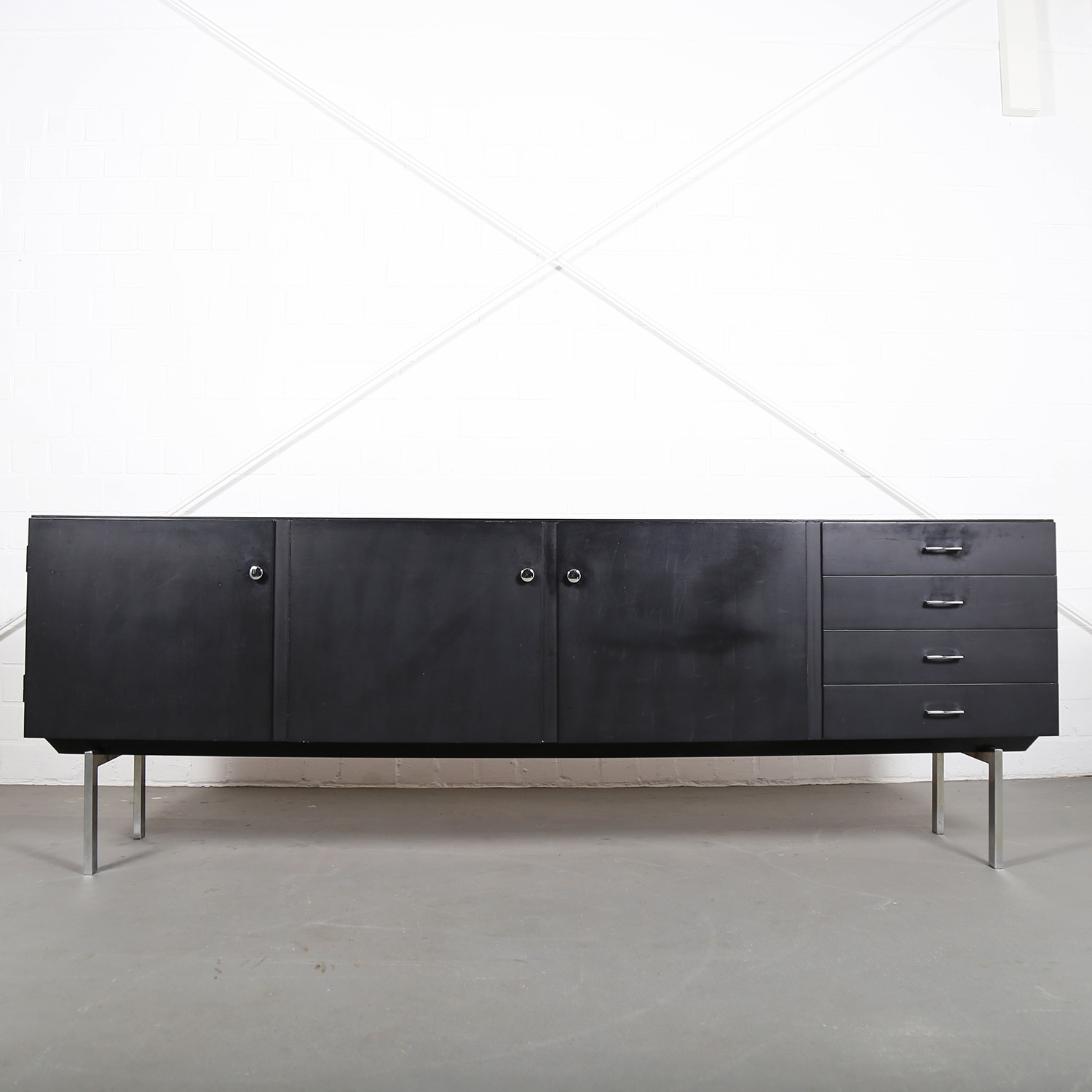 Sideboard Credenza 60s Vintage Design black Behr Alfred Hendrickx Belform