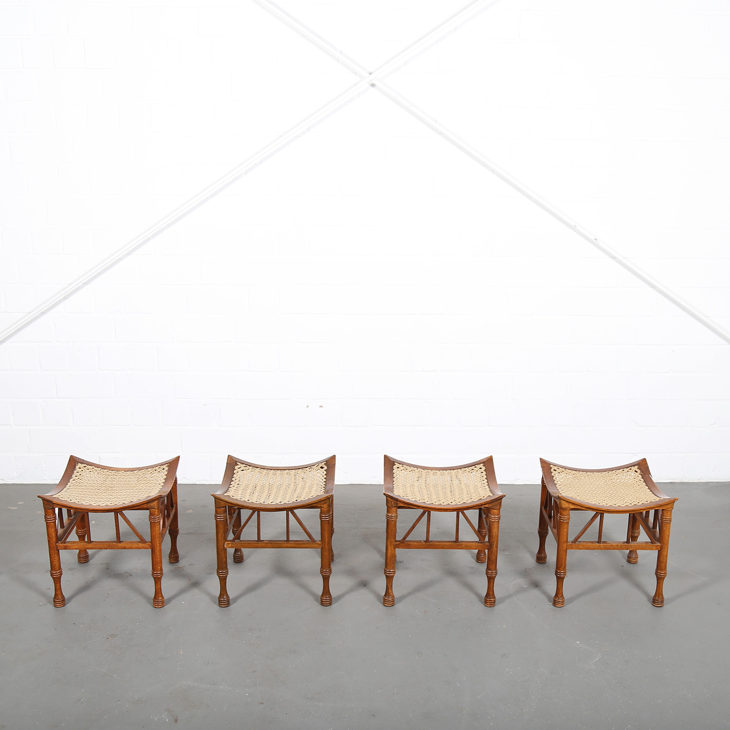 Thebes Stool Liberty and Co attr early 20th century egyptian revival 1884