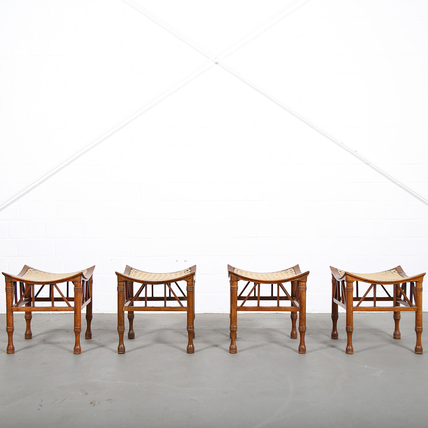 Thebes Stool Liberty and Co attr early 20th century egyptian revival 1884