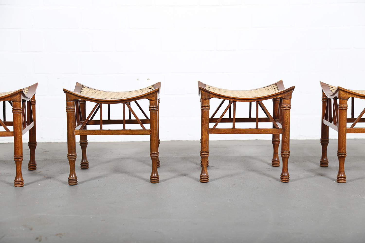 Thebes Stool Liberty and Co attr early 20th century egyptian revival 1884