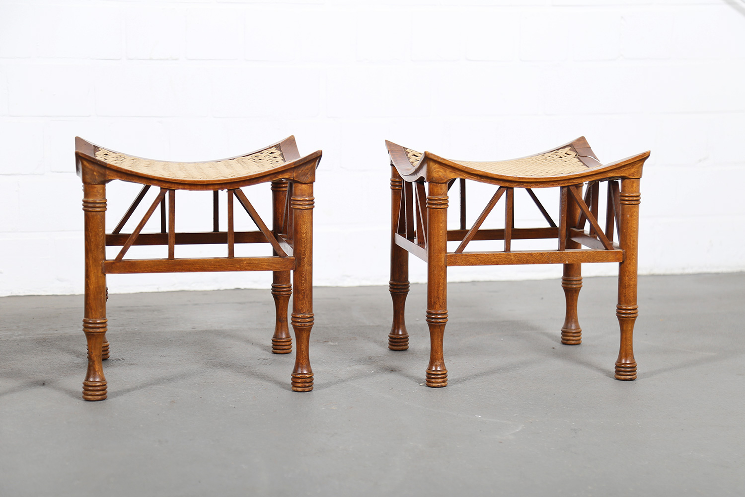 Thebes Stool Liberty and Co attr early 20th century egyptian revival 1884