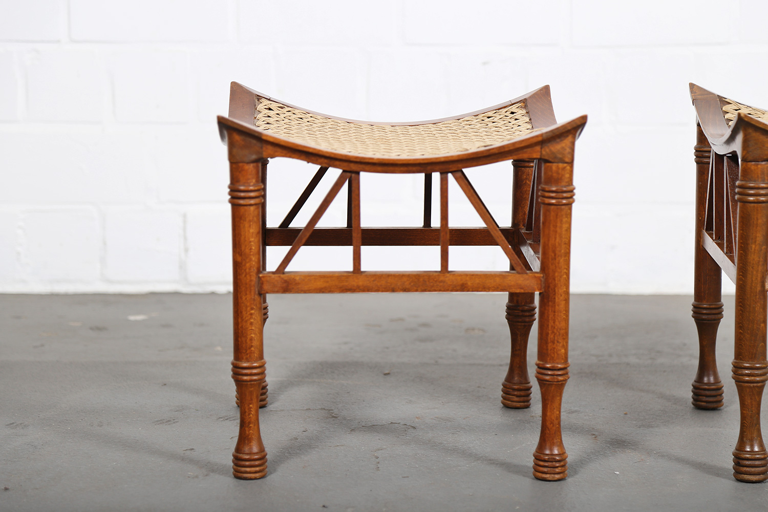 Thebes Stool Liberty and Co attr early 20th century egyptian revival 1884